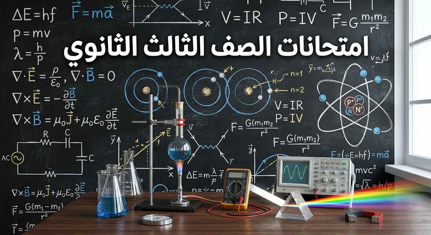  امتحانات الصف الثالث الثانوي